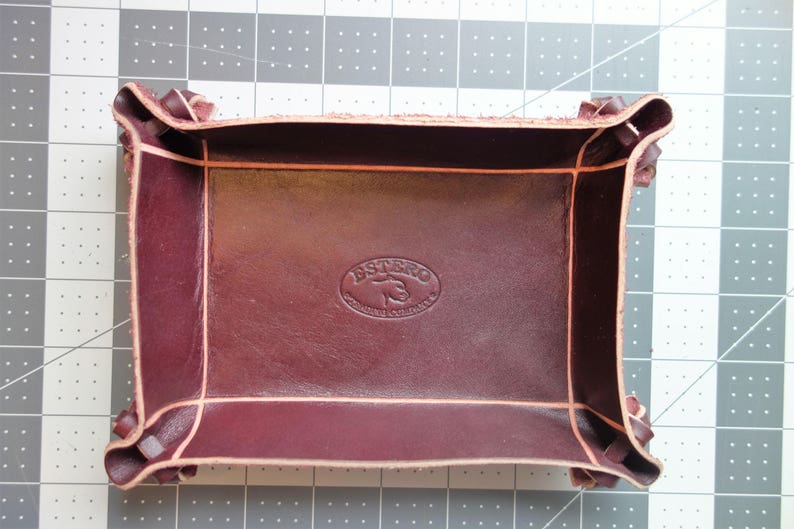 Hand Made Premium Leather 6 X 8 Valet Tray Coin Etsy