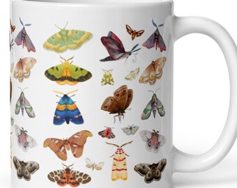 Moths Mug: Moth Lover Gift Insect Nature Lover Moths Gift