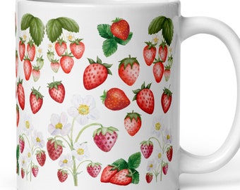 Strawberry Mug Strawberry Lover Gift Berries Mug Strawberries