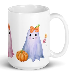 Ghost Mug Ghost Lover Gift Cute Ghost Mug Coquette Bow Ghosts Mug Halloween Cute Ghosts Mug