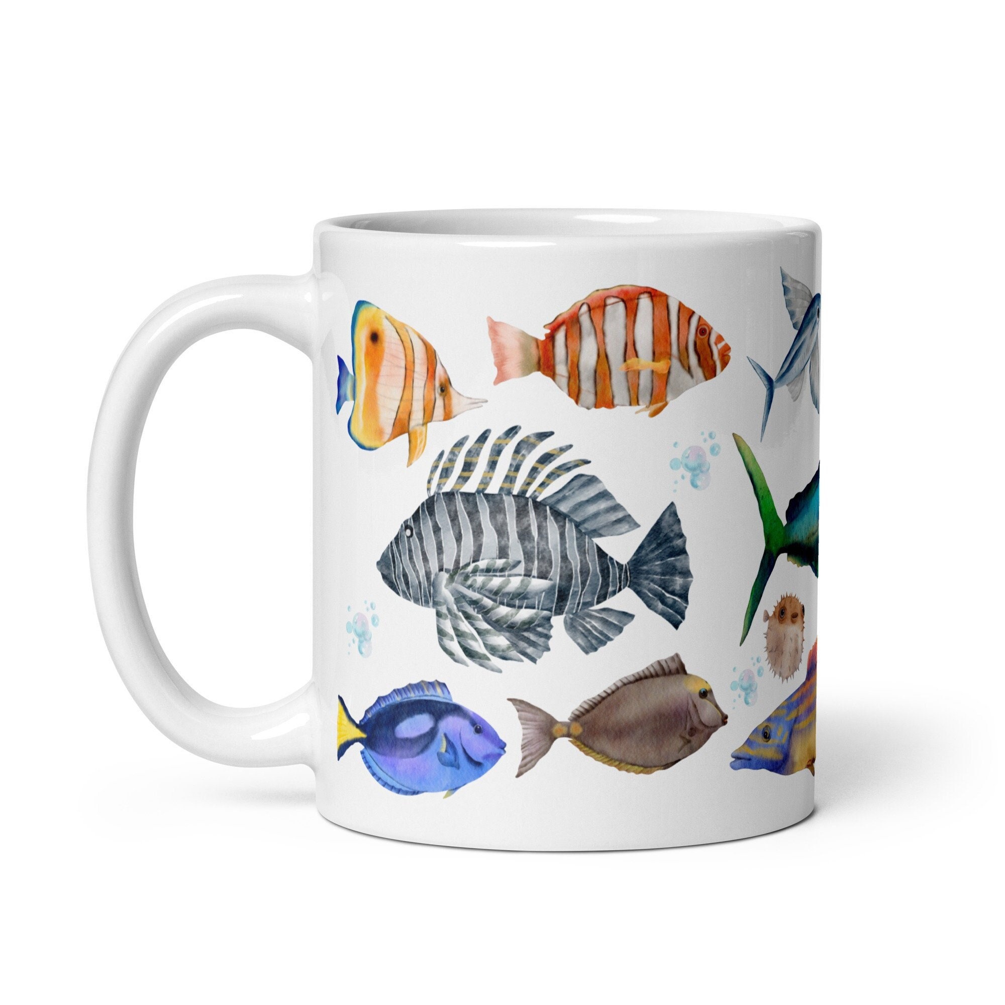 Picture of Ocean Fish Mug Tropical Fish Gift Aquarium Sea Life Coral Reef ...