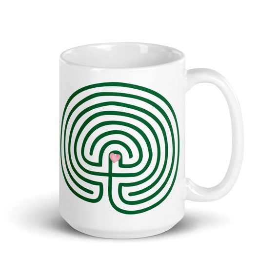 Finger Tracing Meditation Mug, Handmade Coffee Mug