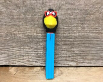 Vintage pez dispenser, rare, crow, red glasses