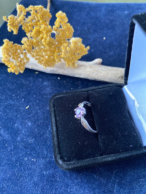 purple ring, sterling ring, heart shape stone, li… - image 5