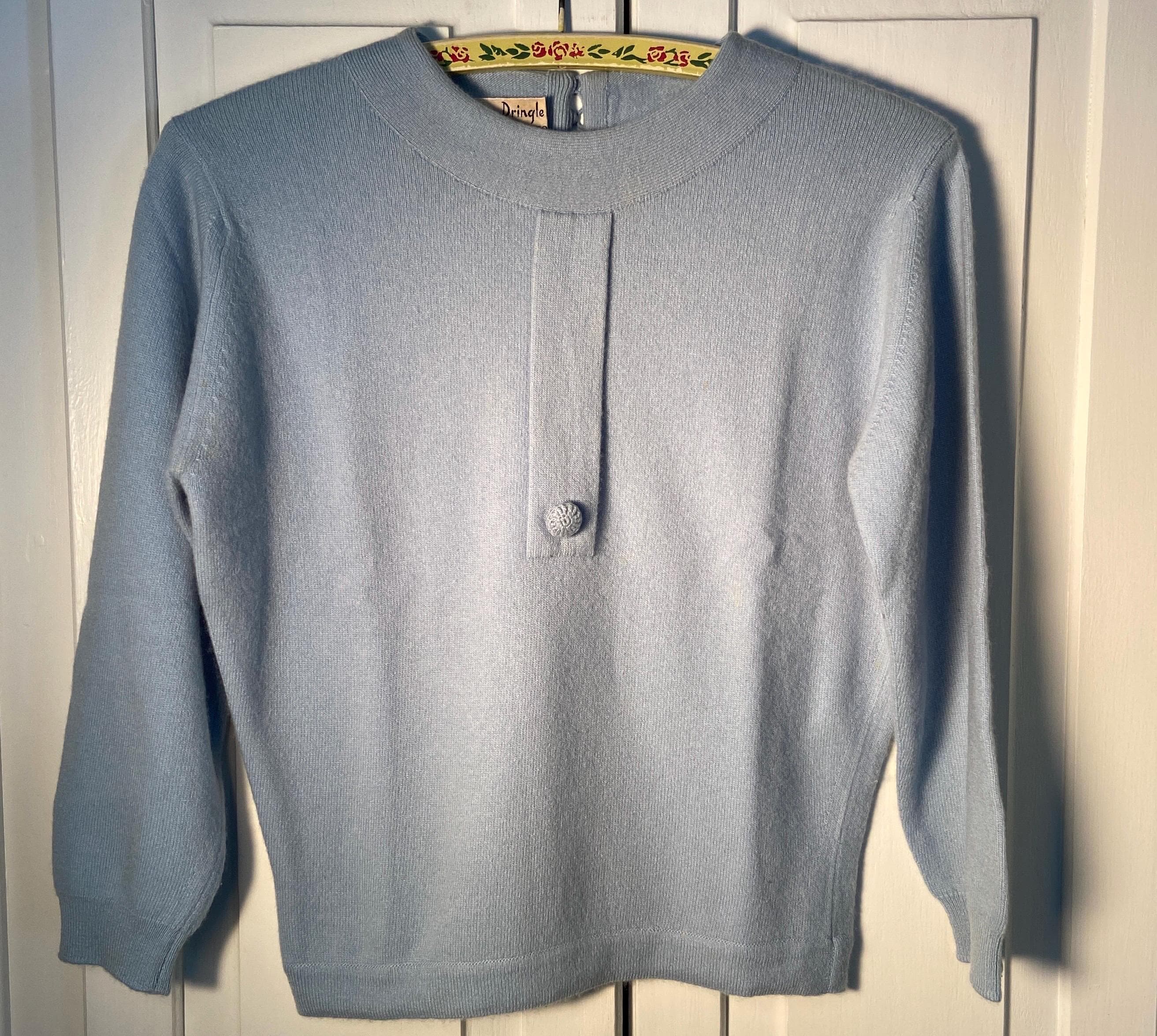 トップス 80s Pringle Pure Cashmere V Gray 44 80s Pringle Pure Cashmere V Gray 44 Cashmere Pringle of Scotland