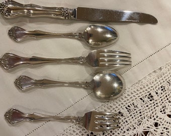 Juego de cubiertos vintage Westmoreland de plata de ley - Diseño George y Martha