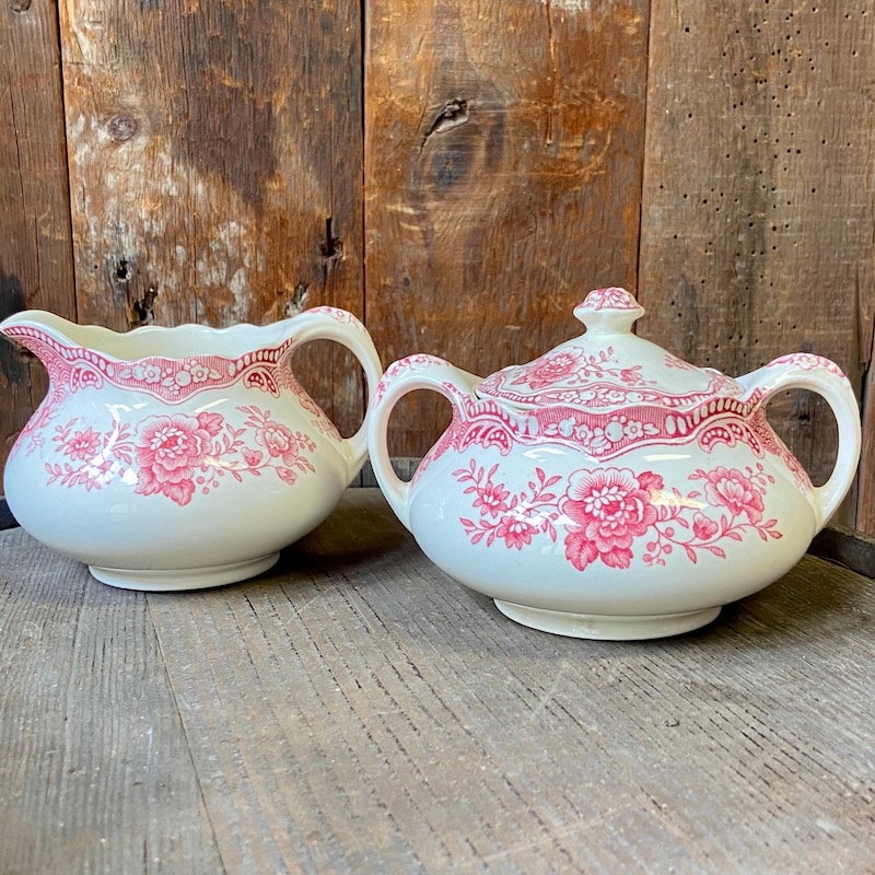 Pink Transferware With Sugar - Etsy UK