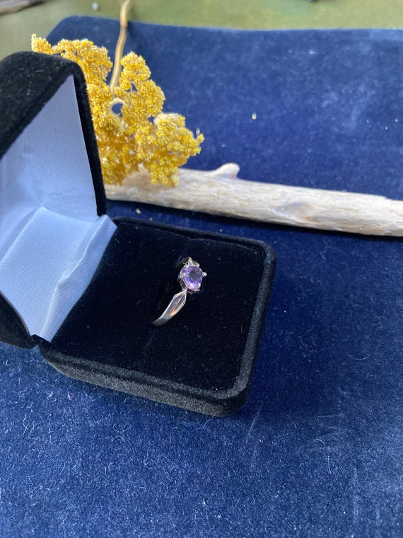 purple ring, sterling ring, heart shape stone, li… - image 7