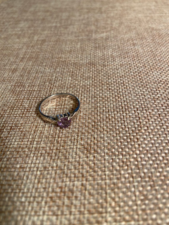 purple ring, sterling ring, heart shape stone, li… - image 4
