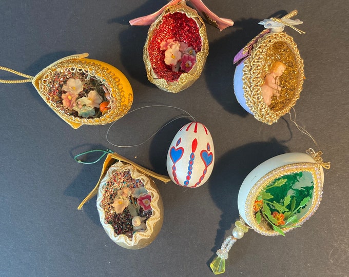 Vintage Easter Egg Dioramas Easter Egg Ornaments Shadowbox Etsy