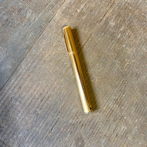 Vintage Colibri Gold-Tone Butane Lighter | Pen-Style Clip Design | Refillable Retro Lighter | Collectible Mens Accessory