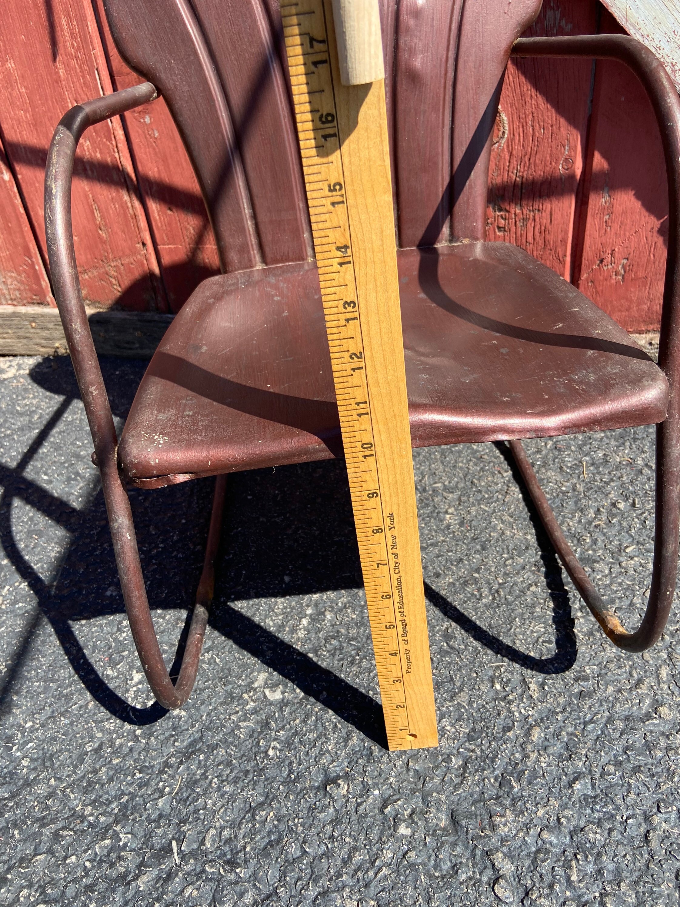 Vintage Metal Clamback Chair Child Rocker Garden Chair Etsy UK