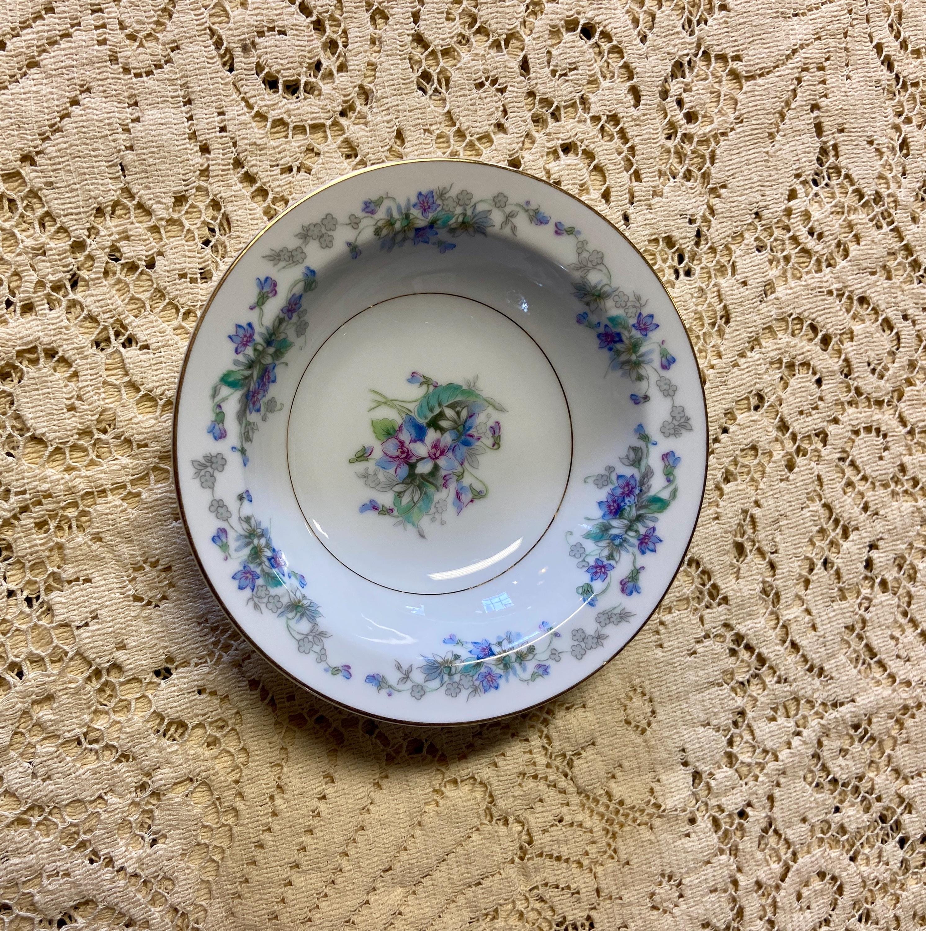 Noritake 紫の縁取り 平皿　1950−1960年代 Noritake 紫の縁取り 平皿 1950−1960年代