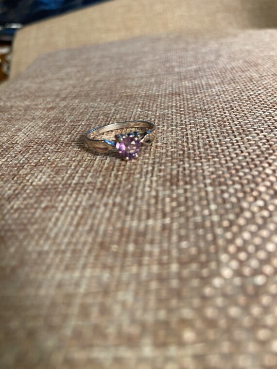 purple ring, sterling ring, heart shape stone, li… - image 6