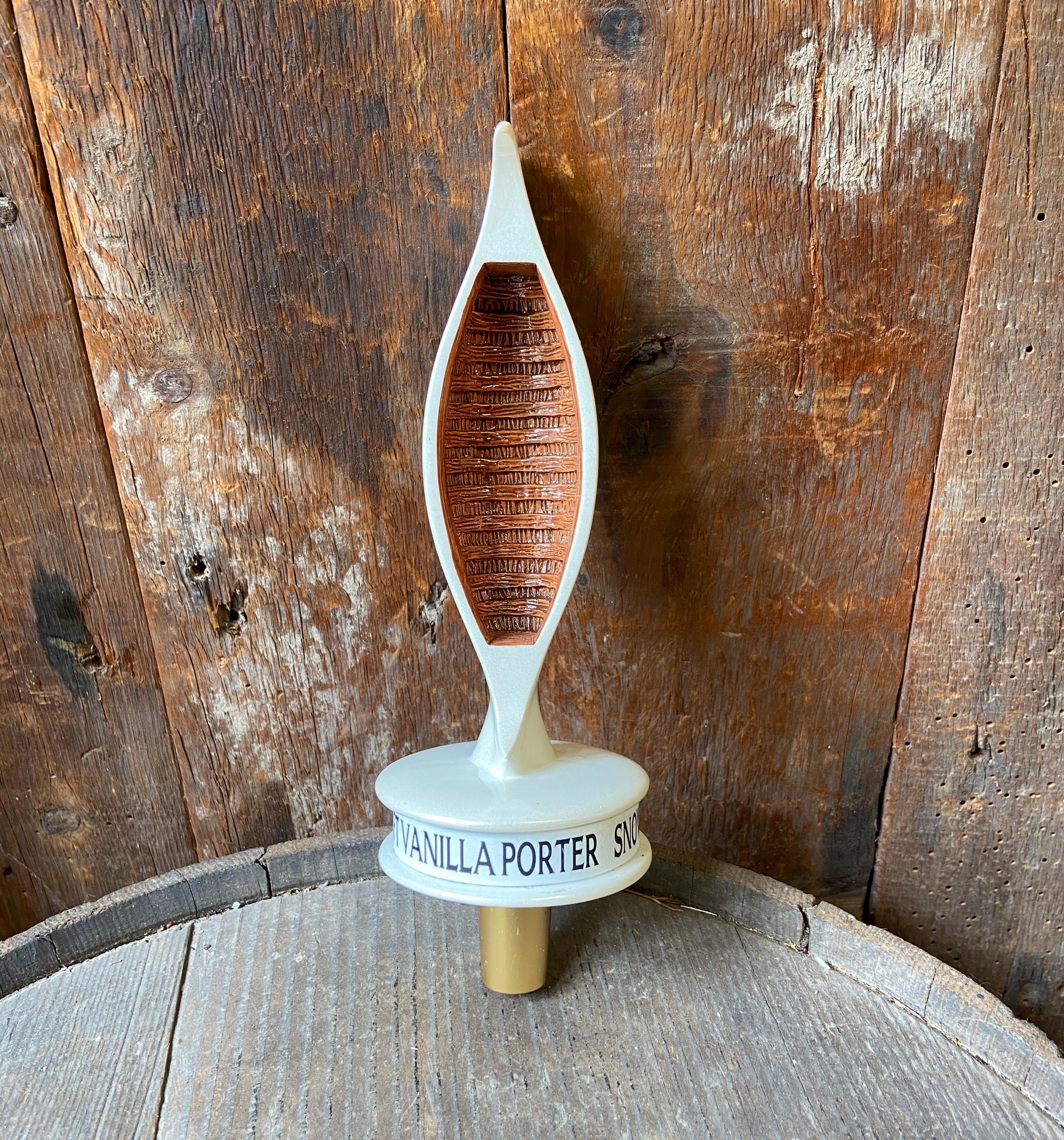 Leinenkugel’s Canoe Beer Tap Handle – 8" Seasonal Tap Pull – Snowdrift Vanilla Porter Label