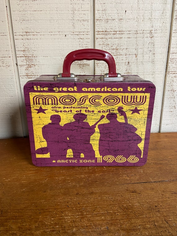 Sailor Moon Dome Tin Lunch Box Purple Vintage