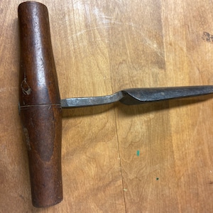 Antique Hand Forged Spoon Auger - Wood Boring Tool