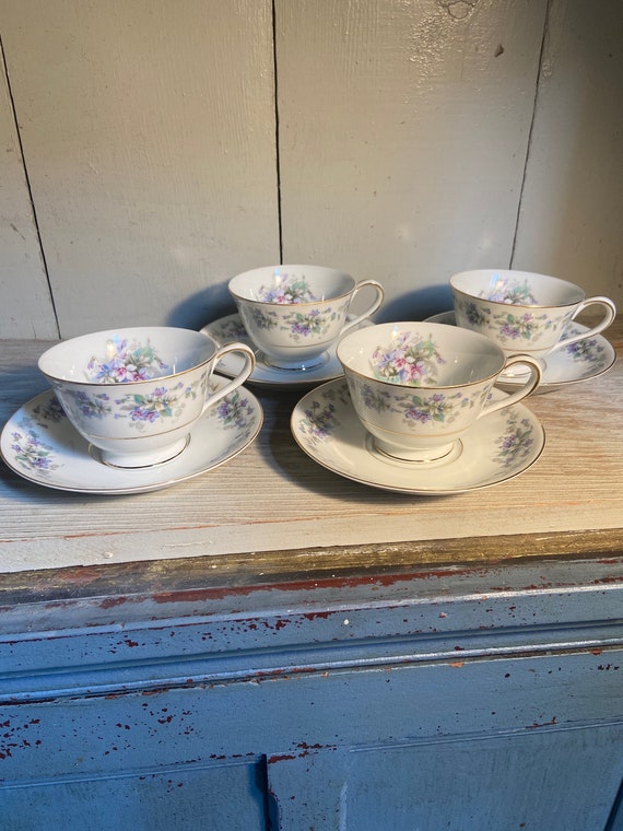 Noritake Violette Cup and Saucer, 3054, Fine China - Etsy