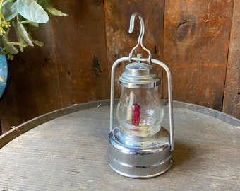 Lanterna giocattolo vintage anni '50: torcia per bambini in alluminio e cromo