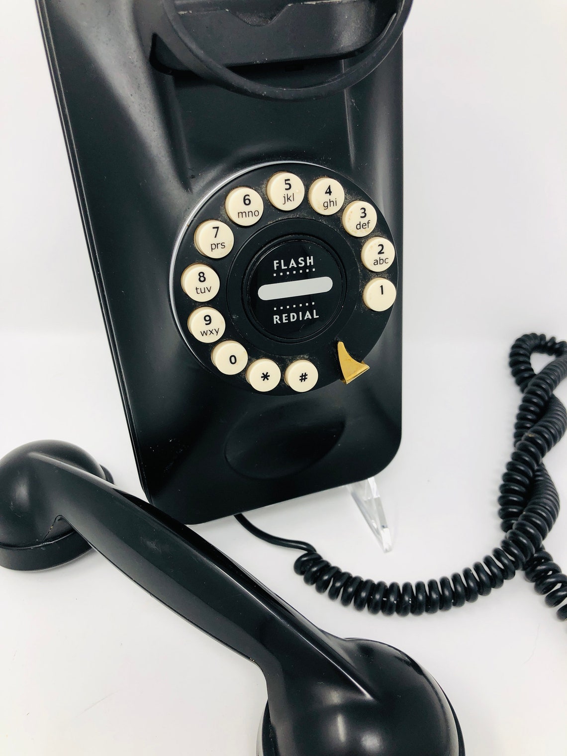 Vintage Pottery Barn Grand Wall Phone Black Retro Telephone Etsy