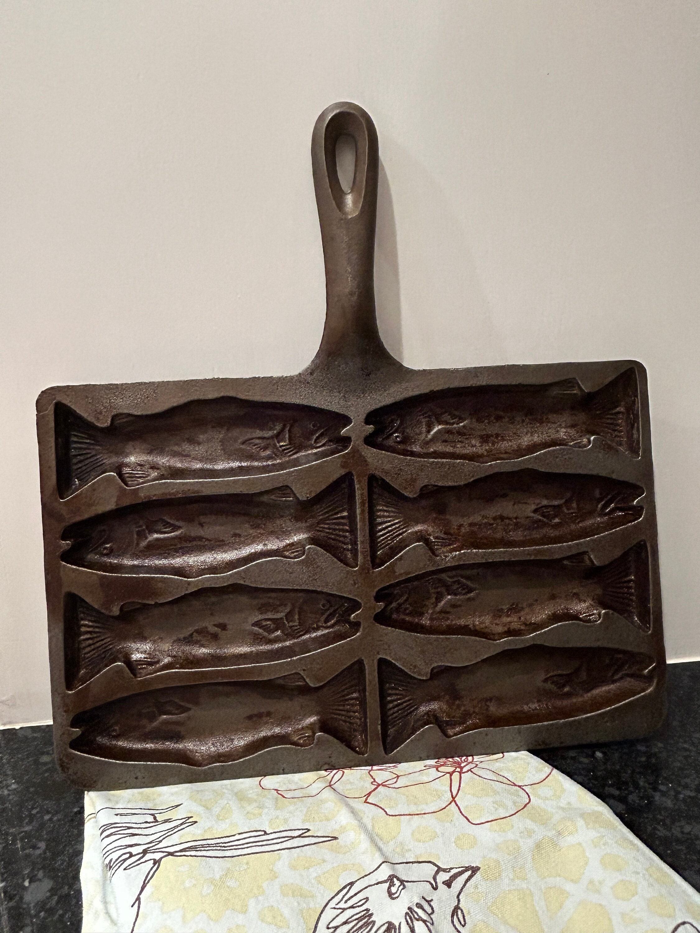 Lodge Cast Iron Fish Fryer Roaster Pan 22” x 12” Rectangle - RESTORED