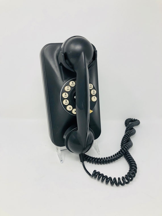 Vintage Pottery Barn Grand Wall Phone Black Retro Telephone | Etsy