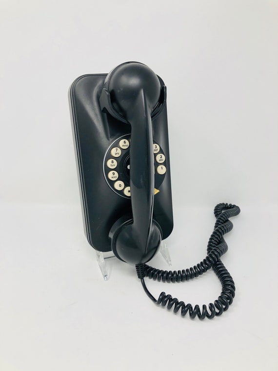 Vintage Pottery Barn Grand Wall Phone Black Retro Telephone Etsy