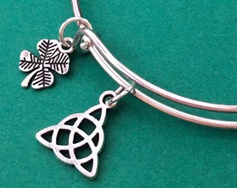 Celtic Knot Charm Bracelet, Irish Jewelry, Irish Themed Gift for Her, Ireland Themed Gift for Woman