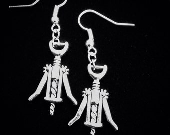 Corkscrew Earrings, Wine Opener Earrings