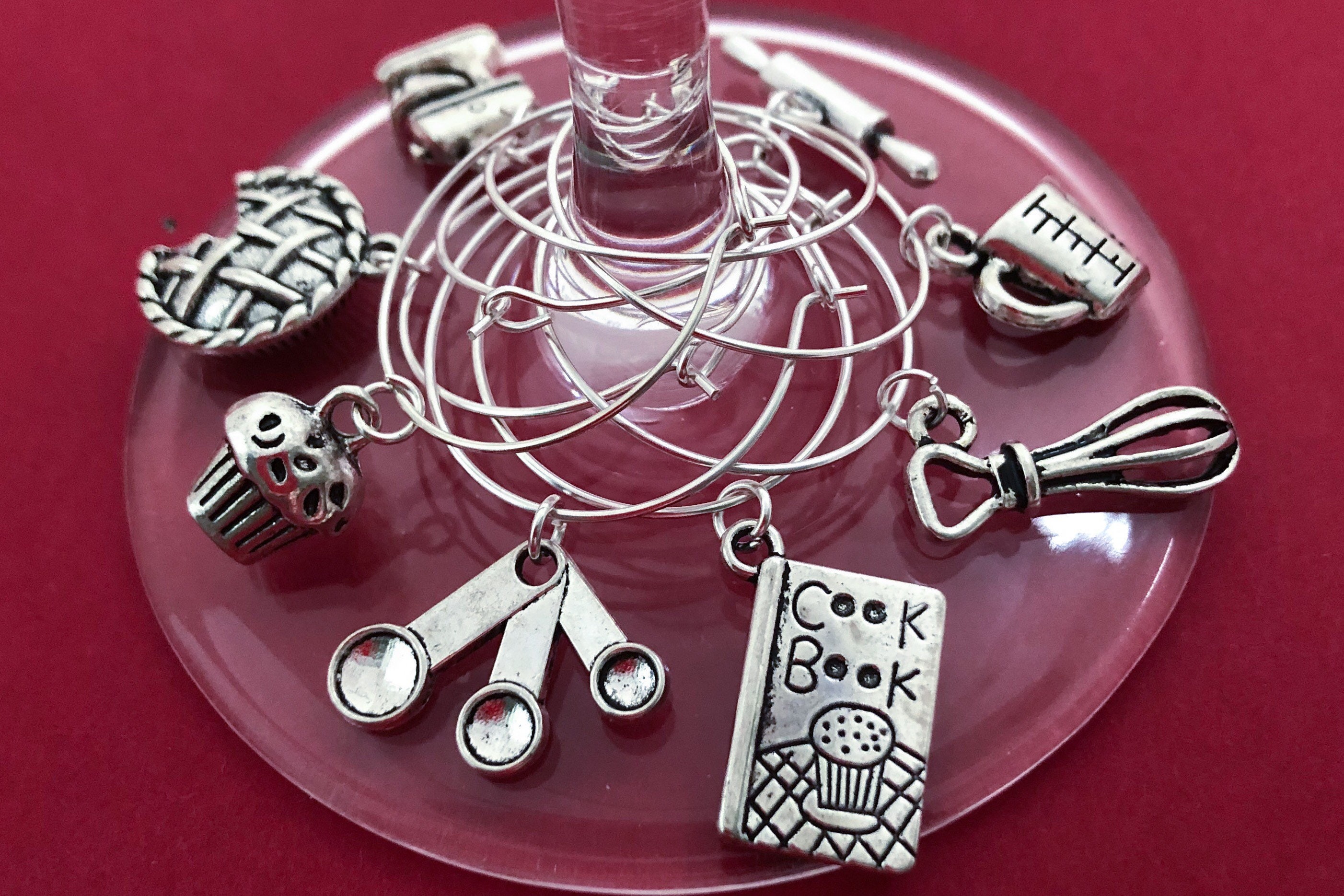 10 Piece Baking Themed Charm Assortment Tibetan Silver Metal