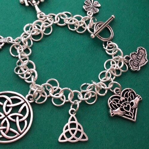 Celtic Charm Bracelet Etsy