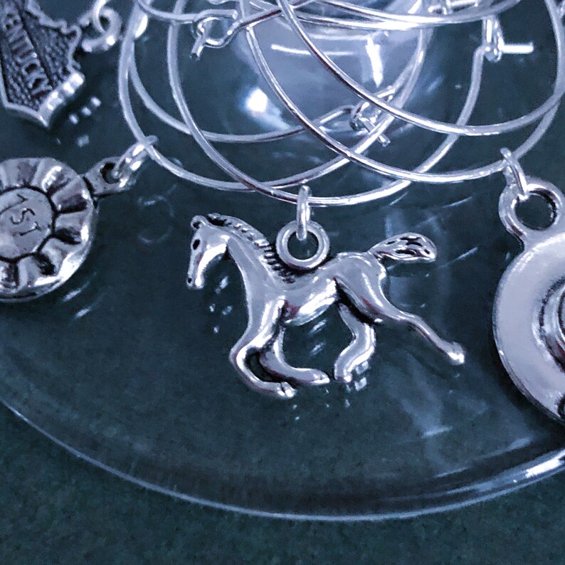 Kentucky Derby Wine Glass Charms Hostess Gift Ideas Kentucky Etsy