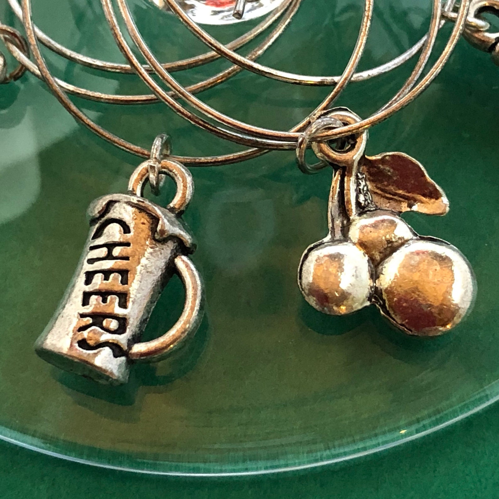 Michigan Wine Glass Charms Hostess Gift Ideas Cocktail Party Etsy