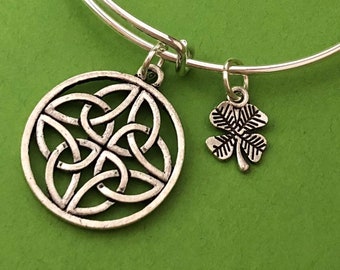 Celtic Knot Bracelet, Ireland Themed Gift for Her, Irish Bracelet