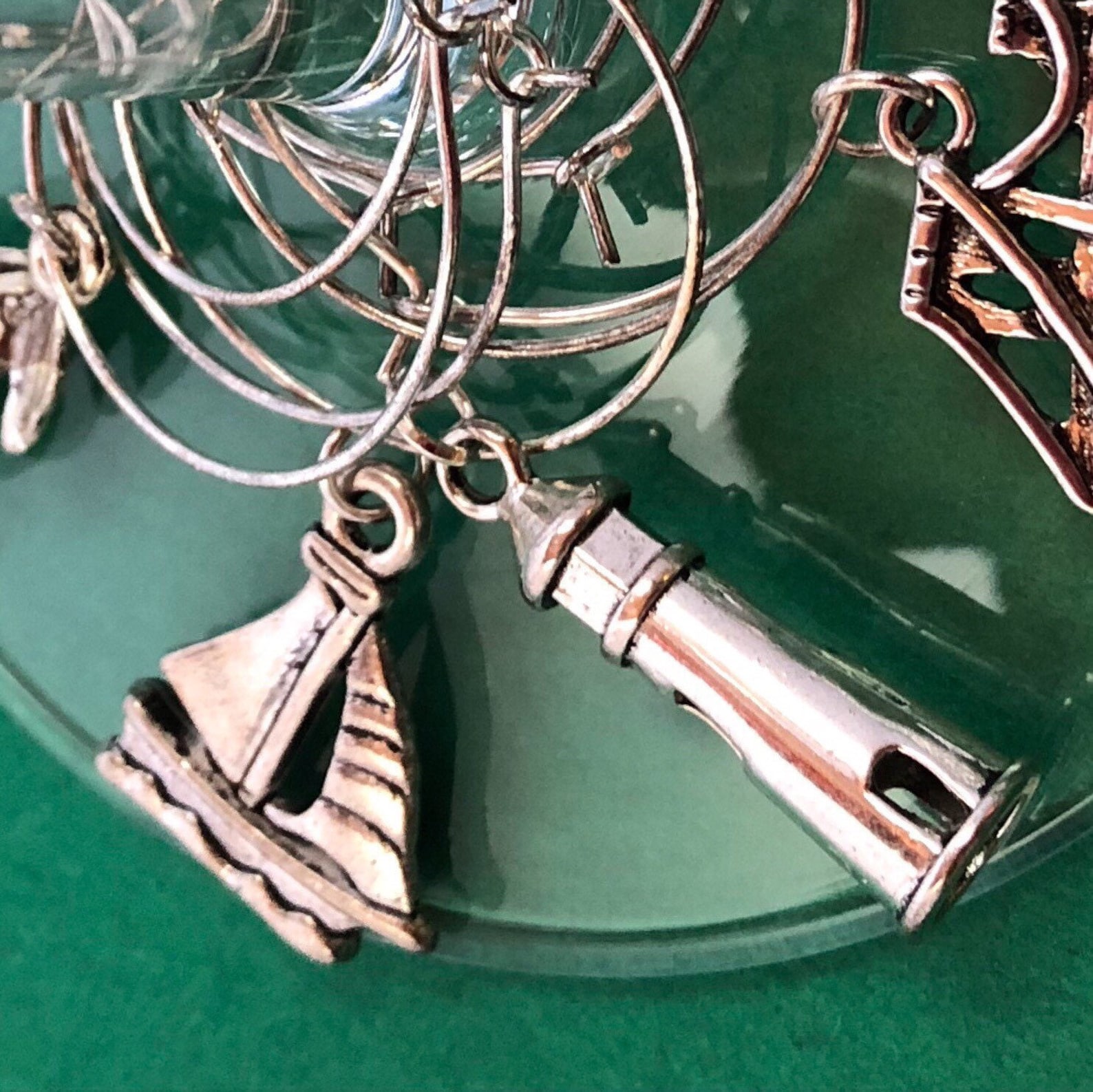 Michigan Wine Glass Charms Hostess Gift Ideas Cocktail Party Etsy