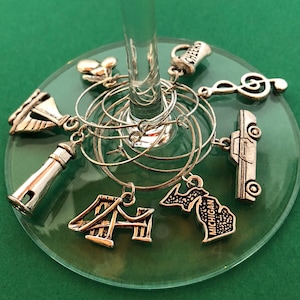 Michigan Wine Glass Charms, Hostess Gift Ideas, Cocktail Party Accessories, Michigan Themed Gift