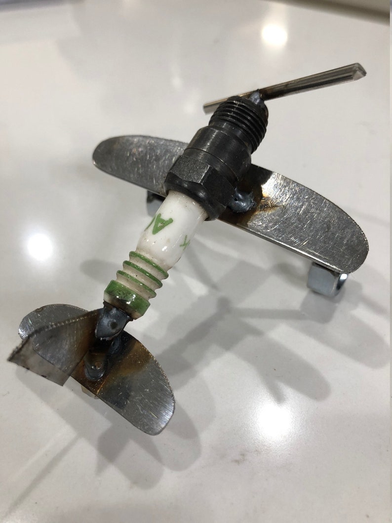 Spark plug Metal Airplane Handmade WW1 WW2 Etsy
