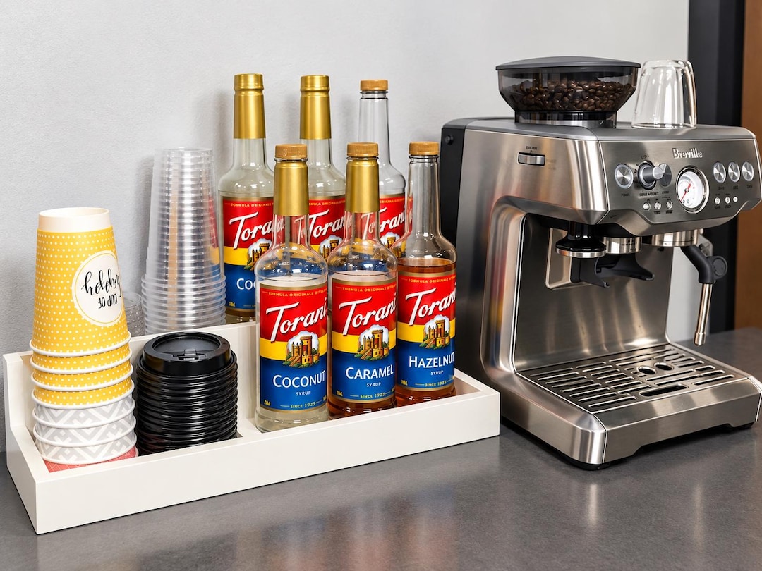 Coffee Bar Wine Bar Organizer Torani Syrup Rack Espresso Starbucks