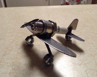 Spark plug Metal Airplane Handmade WW1 WW2