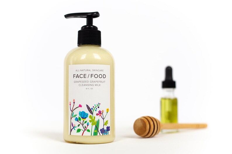 Grapeseed & Grapefruit Cleansing Milk/all Natural Face Wash/ Etsy
