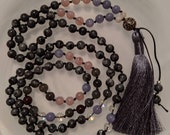 Focus Mala. Meditation necklace. Buddha beads.
