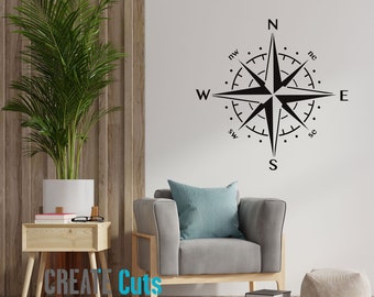 Compass Rose wall STENCIL for home interior decor / Template / Furniture decor / Airbrush