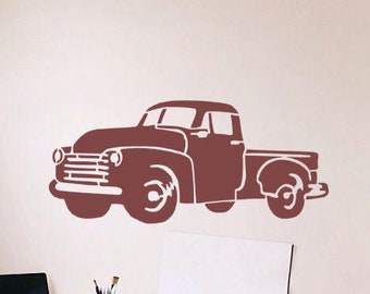 Vintage Truck STENCIL for home wall interior decor / Vintage American Car