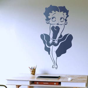 Betty Boop SCHABLONE für Kinderzimmer / Kinderzimmer Wand Innendekoration / Zeichentrickfigur