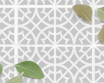 Azrou Tile STENCIL / Wall, Floor Repeat Pattern / Interior Decor / Reusable bathroom Kitchen stencil