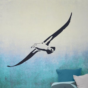 Albatross STENCIL for home wall interior decor / airbrushing / wall art / Craft / Bird Art Decoration