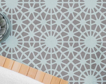 Safi Pattern STENCIL / Wall, Floor, Patio Repeat Pattern / Interior Decor / Reusable bathroom Kitchen stencil