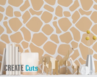Giraffe Pattern Wall Stencil: Reusable Kids Decor