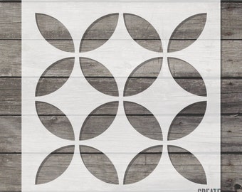 Monda STENCIL / Tile template / Wall, Floor Repeat Pattern / Reusable bathroom, iktchen stencil