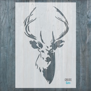 Deer with Antlers reusable STENCIL for home wall interior decor / reusable stencil image 1